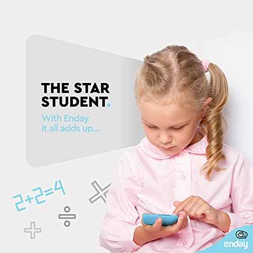 Calculator Blue, Basic Small Solar and Battery Operated, Large Display Four Function, Auto Powered Handheld Calculator School and Kids Available in Green, Red, Purple, Grey, Pink, 1 PK ? by Enday