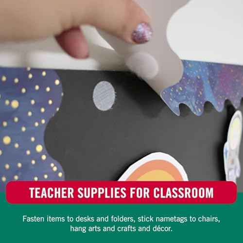VELCRO Brand Thin Clear Dots with Adhesive, 200Pk 5/8in Circles, for Crafting School Projects, Home and Office Organization | Low Profile Design