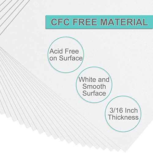 30 Pack Foam Boards 8x10 Inch Foam Core Backing Board White 1/5" Thickness Mat Board Polystyrene Poster Board Signboard Perfect for Presentations School Office & Art Projects