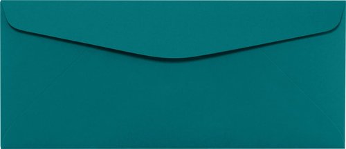 LUXPaper #10 Commercial Flap Business Envelopes | 4 1/8" x 9 1/2" | Teal | 80lb. Text | 250 Qty