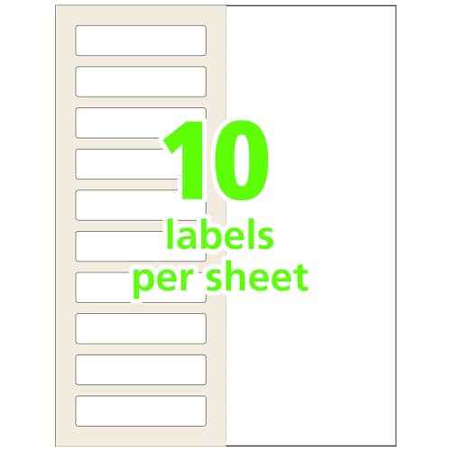 Avery 00757 Easy Align Self-Laminating ID Labels, Laser/Inkjet, 1 1/32 x 3 1/2, White (Pack of 250)
