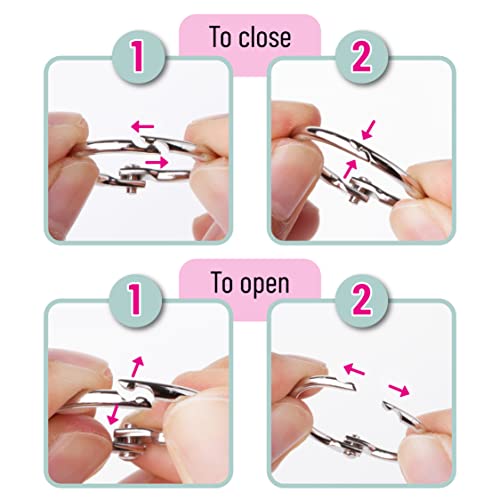 Mr. Pen 1 Inch Loose Leaf Binder Rings, 40 Pack – Silver