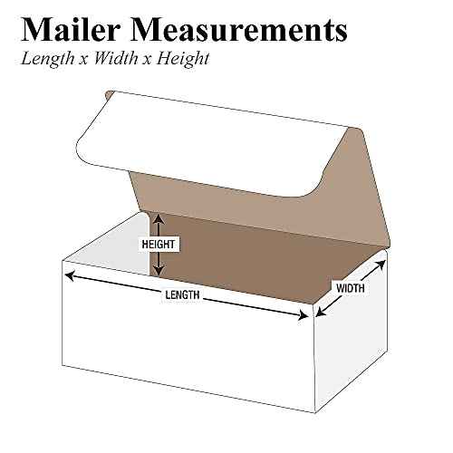 BOX USA BML732 Literature Mailers, 7" x 3 5/8" x 2 1/8", White (Pack of 50)