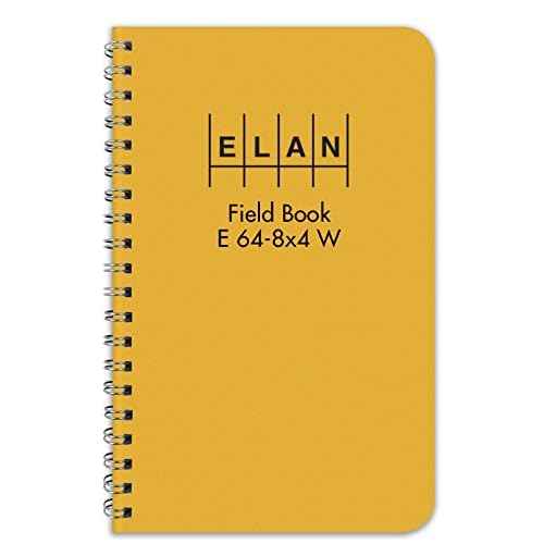 Elan Publishing Company E64-8x4W Wire-O Field Surveying Book 4 ¨þ x 7 ¨ù Yellow Stiff Cover (Pack of 12)