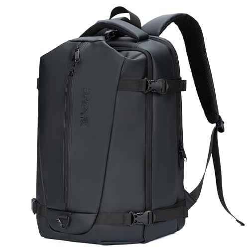 Travel Backpack for Men and Women, Flight-Approved Carry-On Backpack with Laptop Compartment; Large-Capacity Personal Item for Business, Work, School, or Weekend Trips (Black).
