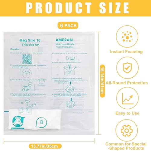 6 Pack 14"x16" Expandable Packing Foam for PC & Irregular-Shaped