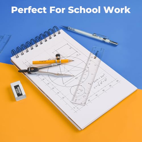 Nicpro 22-Piece Compass Geometry Drafting Set with Case for School & Professional Use