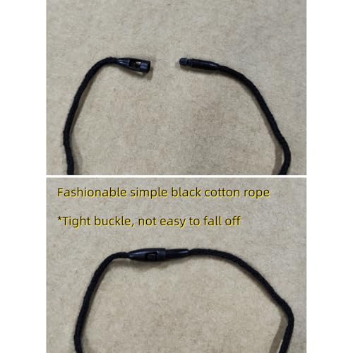 SATONBEYI Cotton Hang Tag Strings 7.5in 200P Black 1.5mm Locking Fasteners