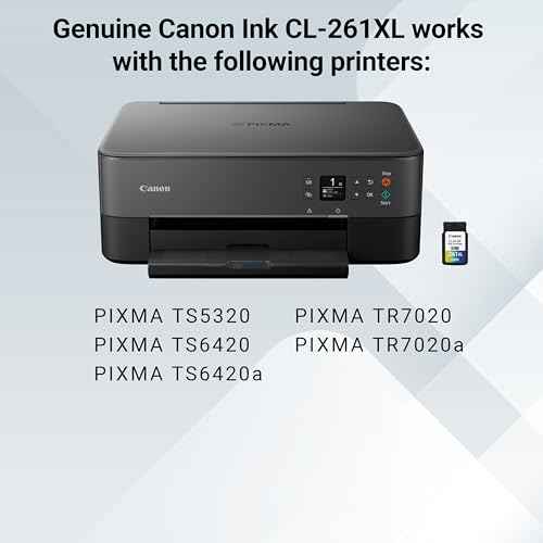 CanonCL-261 XL Genuine Color Ink Cartridge, Compatible with TS5320/6420/6420a,TR7020/7020a