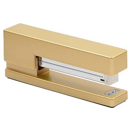 JAM Paper Gold Office & Desk Combo Set - 1 Stapler & Tape Dispenser, 2 Pack