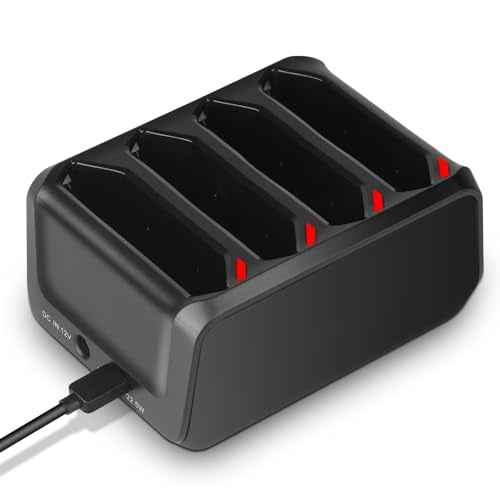4 Slots TC77 Battery Charger Station for Zebra Symbol TC70 TC77 TC72 TC75 Battery, Charging Cradle for Zebra Scanner Batteries