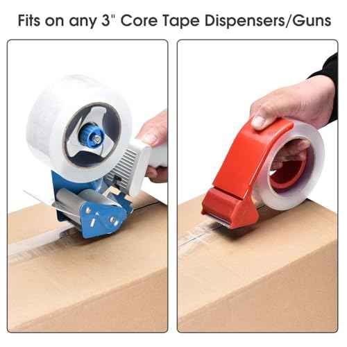 Pacific Mailer Clear Packing Tape, Heavy Duty Packaging Carton Tape for Shipping Packaing Moving Sealing, 2 Inch Wide, 2.7mil Thickness, 65 Yards Per Roll [Pack of 18]