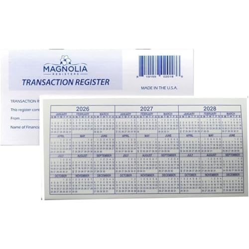 Magnolia Registers 12-Record Checkbook Registers 26-27-28 Calendars Made in USA