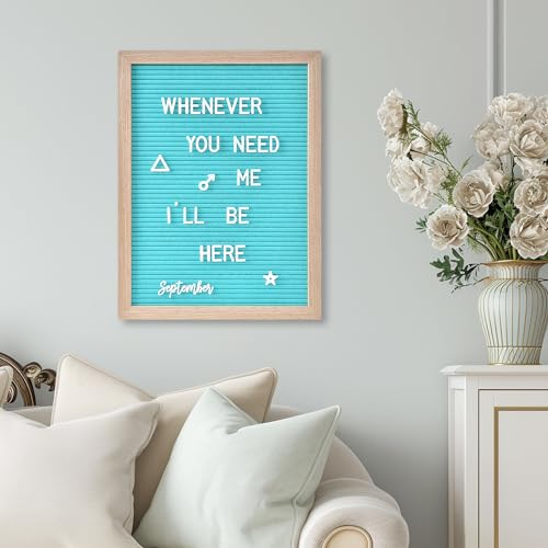 Veskaoty Black Felt Letter Board 12x16 Inches with 402 Letters & Stand