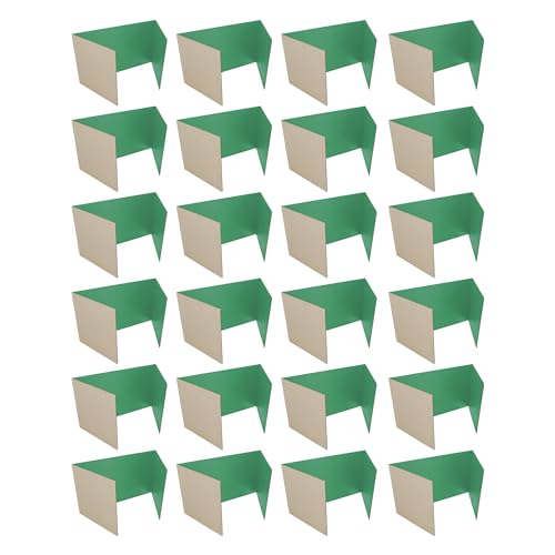 Flipside Products 24 Pack Green Study Carrel, 12¡±x48¡± Privacy Boards, Student Privacy and Focus Booth for The Classroom, Desk Divider Cubby for Tests, Made in USA