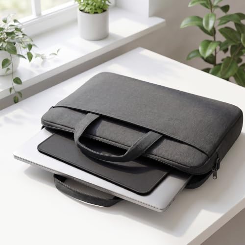 Jofuler 3 Pack Black Mouse Pads with Non-Slip Rubber Base and Stitched Edges