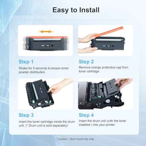 TN660 Toner Cartridge Brother Printer - Replacement with Brother TN 660 TN-660 TN630 High Yield to use with HL-L2380DW HL-L2320D HL-L2340DW DCP-L2540DW MFC-L2700DW MFC-L2720DW Printer (Black, 4 Pack)