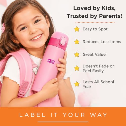 My Sign Center Unicorn Personalized Waterproof Name Labels 80-148 Pack for Kids, Clothing & School Supplies, 02-unicorn