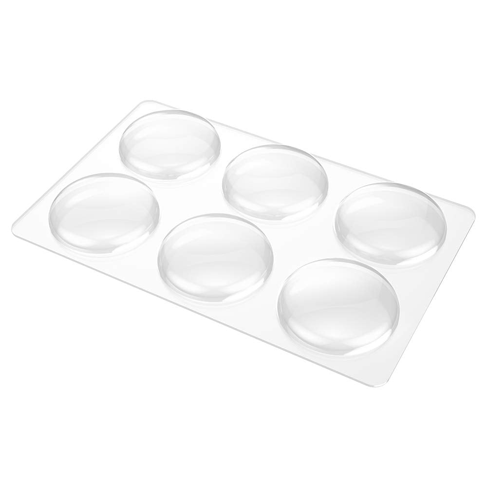 Strongest Wall Door Handle Stopper - 6 PCS Clear Round Rubber Door Knob Wall Shields, Guard Cushion Bumper Protectors for Wall - Stronger Self-Adhesive Silencer (1.57" 6PCS, Clear)