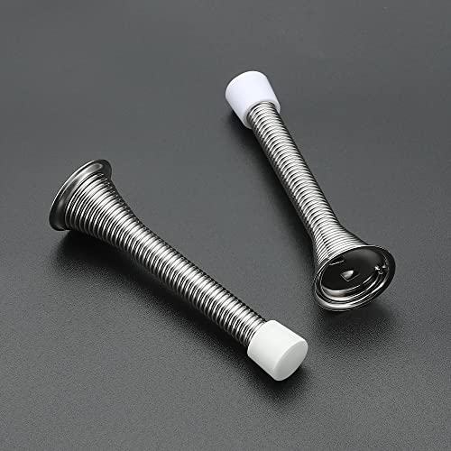 Ravinte Satin Nickel Door Stopper 12 Pack - Spring Wall & Floor Mount