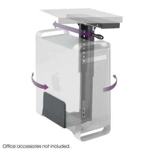 Safco 2175 Ergo-Comfort Swivel Mount CPU Holder, Gray