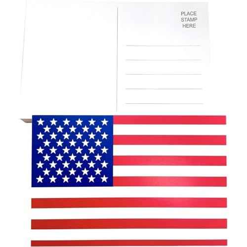 RXBC2011 500 postcard Patriotic American Card United States of America flag vintage postcard 4x6 Inch