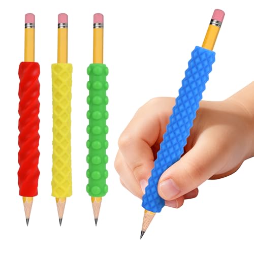 CulinaCraft Sensory Pencil Grips for Kids & Adults - Color Pop Set, 4 Pack