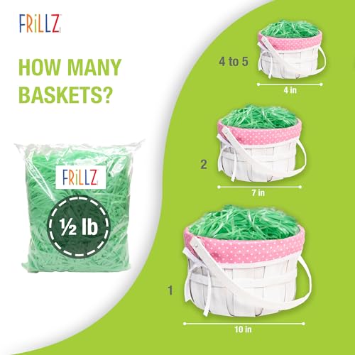 FRILLZ by DECOfill™ Blue Plastic Easter Grass – 1/2 LB Basket Filler