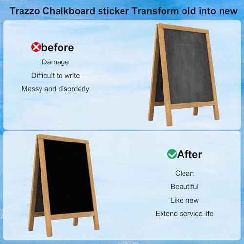 Extra Large Chalkboard Paper Roll Peel and Stick Chalk Board Wallpaper(+5 Chalks) Chalk Paint Contact Paper Blackboard