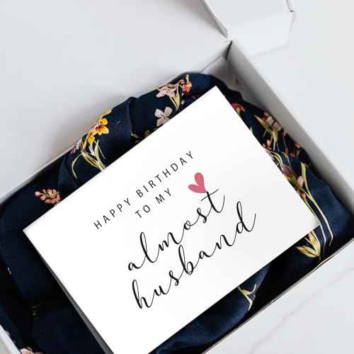 SuperShunhu Happy Birthday Card for Fiance, Fiance Birthday Card Gift for Him, Future Husband Birthday Card, Happy Birthday to My Almost Husband