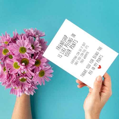 Funny Best Friend Birthday Card, Friendship Day Card for Men Women, Cute Bestie Card, Friendship Gift For Her, Friendship Thank you Card for Him Her