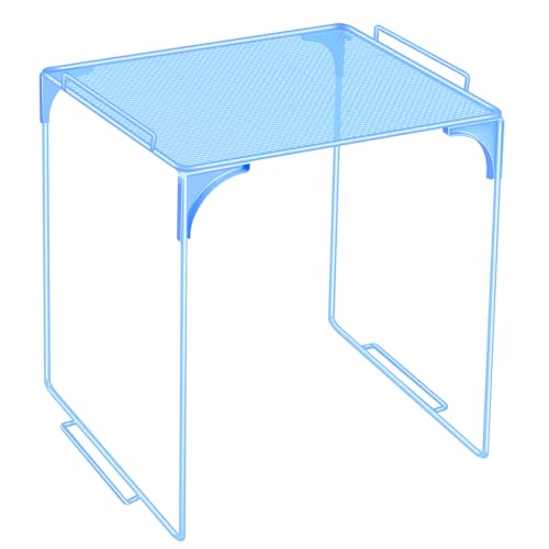 Demonwer Locker Organizer Shelf Blue Stackable Extra Storage Cabinet