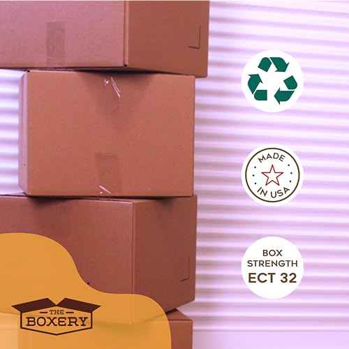 The Boxery 16"x12"x12" Brown/Kraft Corrugated Cardboard Shipping Boxes 25-Pack | Mailing, Packing, Moving & Storage for Business/Home ? Durable - Eco-Friendly, Recyclable - Made in the USA