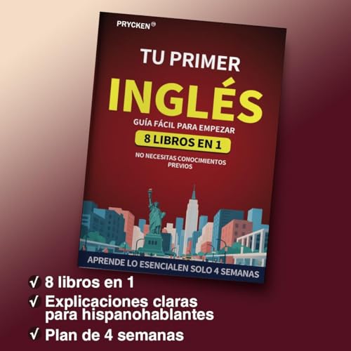 PRYCKEN English Learning Course - 8-in-1 Beginner Guide for Fast Fluency