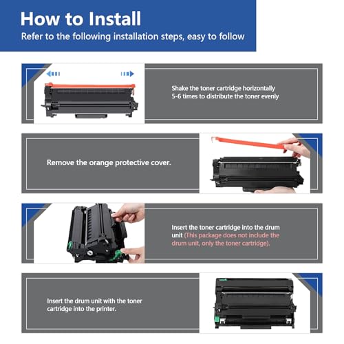TN730 TN-730 Black Toner Cartridges 2 Pack Compatible TN730 Toner Cartridge Replacement for DCP-L2550DW MFC-L2710DW L2750DW L2750DWXL Printer
