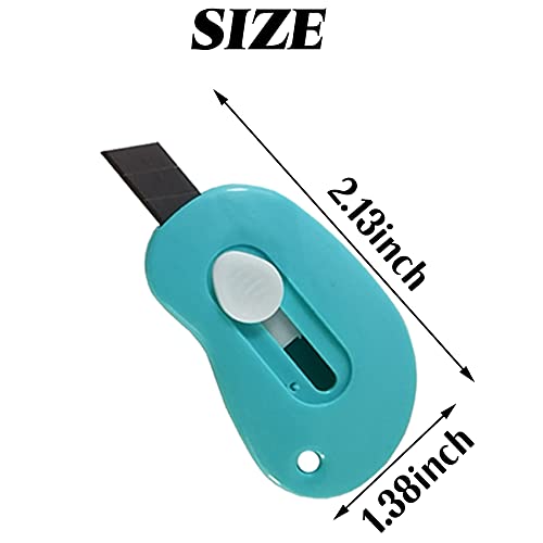 YOOHUA Mini Retractable Utility Knife Set 25PCS - 2.17x1.38 Inches, Colorful Office & Craft Tools