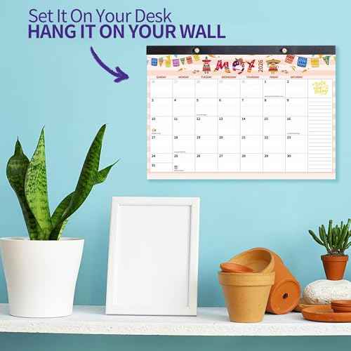 2026 Desk Calendar Wall Calendars, Large 17" x 12", November 2025 - December 2026 Monthly Planner Desktop, Months Planning Organizing for Home, School, Office, Holiday, Doodle