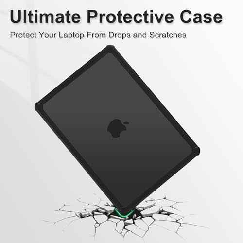 MOSISO Compatible with MacBook Pro 14 inch Case 2025-2021 M5 M4 M3 M2 M1 A3434 A3112 A3185 A3401 A2918 A2992 A2779 A2442, Heavy Duty TPU Bumper Hard Case&Keyboard Skin&Screen Film, Black