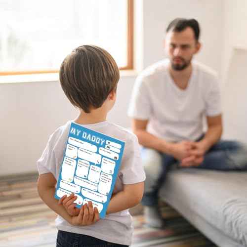 UUEFKTN Cute Daddy Birthday Card Gift from Son Daughter Kids Toddler Wife, Dad Birthday Gift Ideas, Funny Diy Fathers Day Card from Son Daughter Kids Wife, Best Daddy Toddler Children DIY Cards