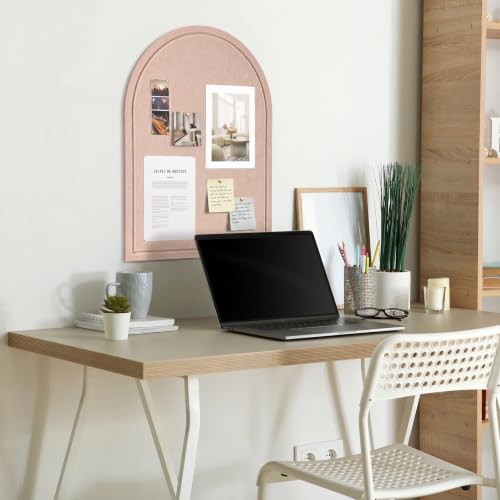 Pink Large Arched Felt Bulletin Board - Cork Board Alternative for Wall Decor