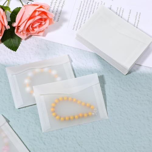 60 Pack Self-Sealing Vellum Envelopes for Seeds Coins & Gifts, 2.75x3.94 Inches