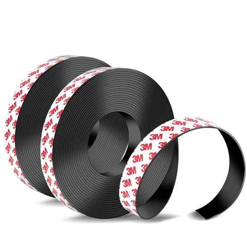Magnetic Tape - 1" x 32ft Magnet Strip Tape Roll with Strong Adhesive Backing for Kitchen, Office, School Organization, Easy to Use and Multipurpose (2 Pack)