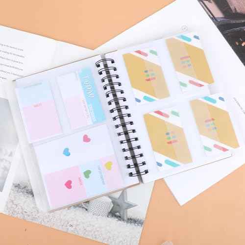 Premium Clear Binder Zipper Folders - 12PCS A5 Size 6 Holes Binder Inserts, Document Filing Bags for 6-Ring Notebook Loose Leaf Bags