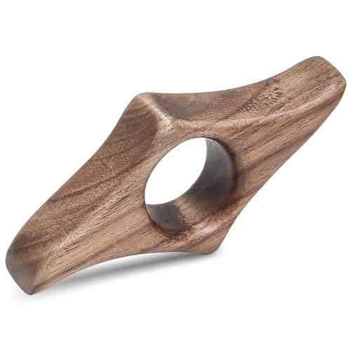 Walnut Book Page Holder, Smooth Finish Wood Book Holder for Reading, Ideal Book Reader Gifts & Reading Accessories,Book Worm Gifts for Women, Thumb Book Page Holder (Medium)