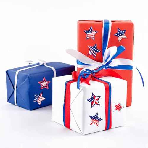 Anwyll American Flag Star Stickers - 500Pcs 1.5Inch USA Patriotic Seals Labels Stickers Self Adhesive 4th of July Sticker Memorial Day Sticker for Independence Day Kids Reward Envelope Seal Card