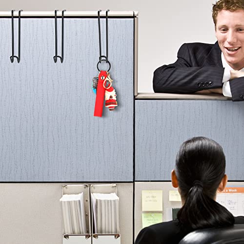 Oudain Black Over Cubicle Hooks 4 Pack Wall Panel Partition Coat Hangers