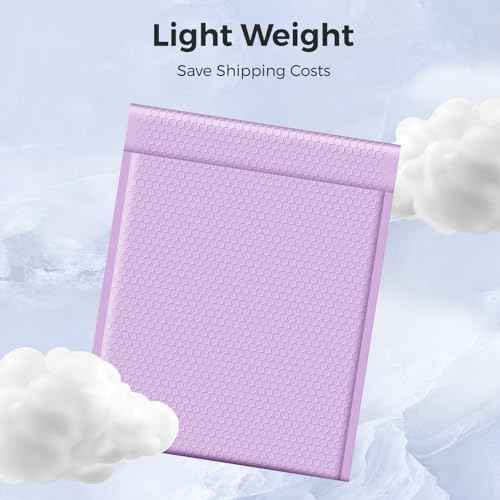 Metronic Large Bubble Mailers 12x15 Inch 40 Pack Waterproof Padded Envelopes Lavender Bubble Envelopes Opaque Cushioning Mailer for Shipping Clothes, Books,Jewelry Makeup Supplies