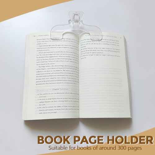 Transparent Book Page Holder for Reading, Book Opener Holder Convenient for Reading Teaching and Fixing Music Book, Page Marker Clips for Teacher Clerk