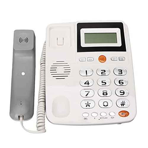 Large Corded Phone for Senior, Landline Telephone for Visually Hearing Impaired Elderly, with Caller ID, Speaker, Amplified HD Hands Call, Speed Dial