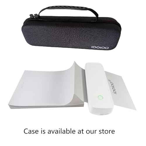 IOOIOO A80 Portable Thermal Printer 8.5x11 Letter Size, Tattoo Stencil Machine, no Ink Inkless, Bluetooth,for iPhone Android Mobile Phone Laptop PC,Home Office Travel-White